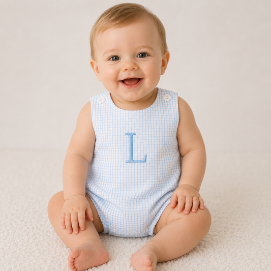 Gingham Bubble Romper | Personalized Baby Bubble