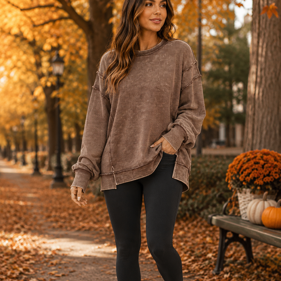 Acid Washed Double Ribbed | Zenana