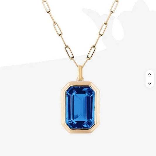 18K STAINLESS STEEL TARNISH FREE SQUARE NECKLACE