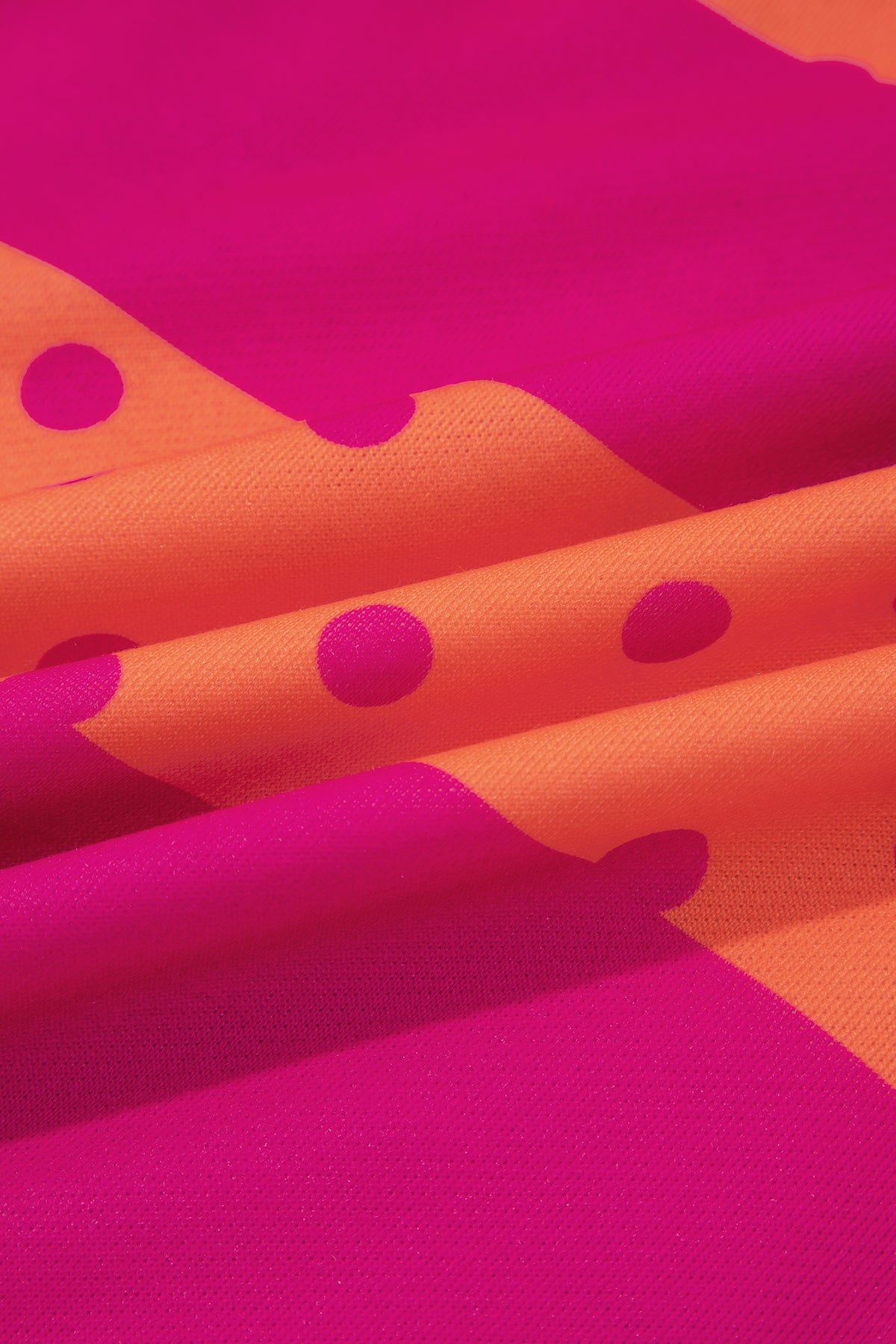 Peachy Keen pink and orange polka dot quarter zip pullover