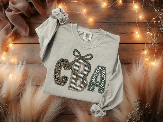 Mixed Patterns Camo Faux Lace Monogrammed Apparel