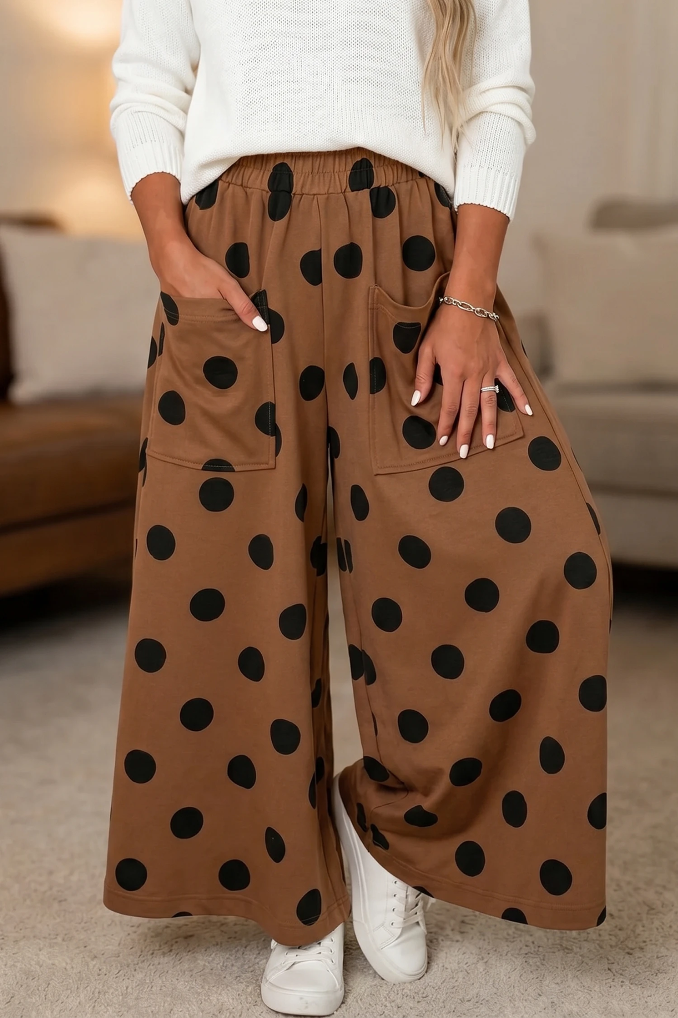 Dot Your Average Girl Wide Leg Pants