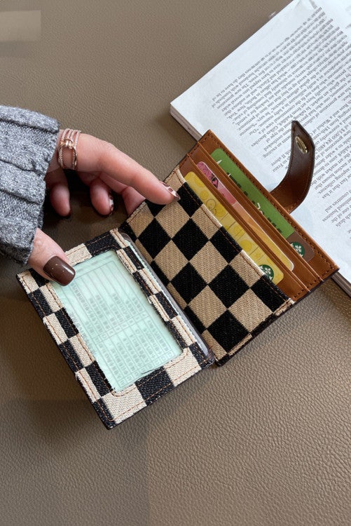 Checkered & Canvas Wallet