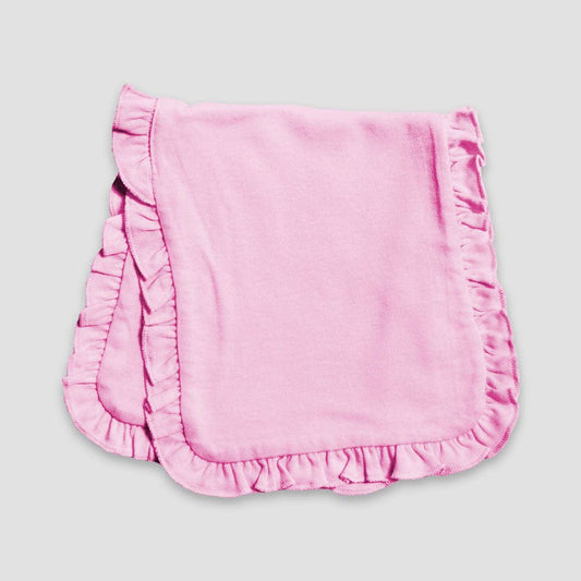 Baby Ruffle Trim Burp Cloth-Includes Basic Personlization!