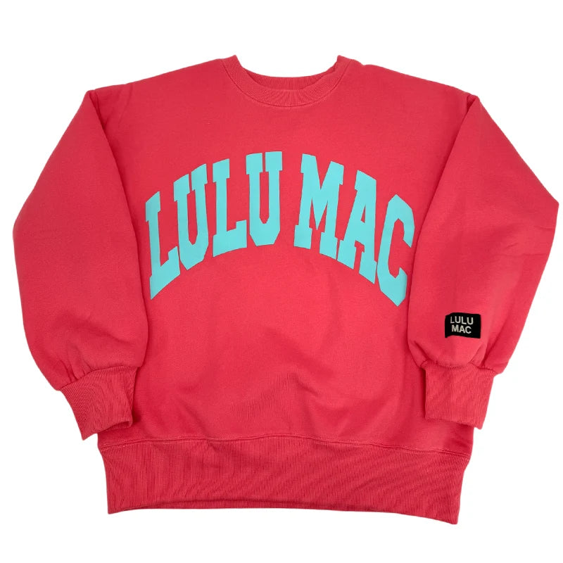 Lulu Mac Puff Sweatshirt Coral/Mint - Youth