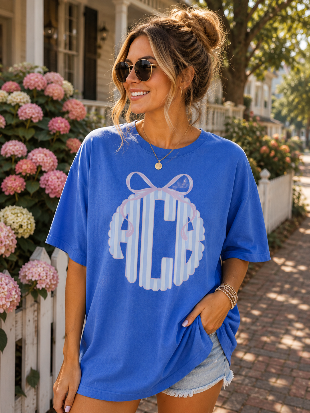 Preppy Striped Monogram