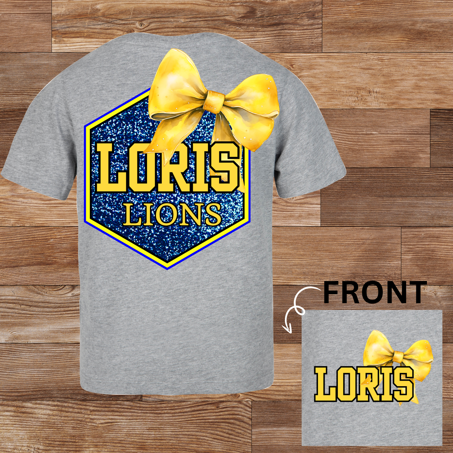 Loris Lions glitter bow