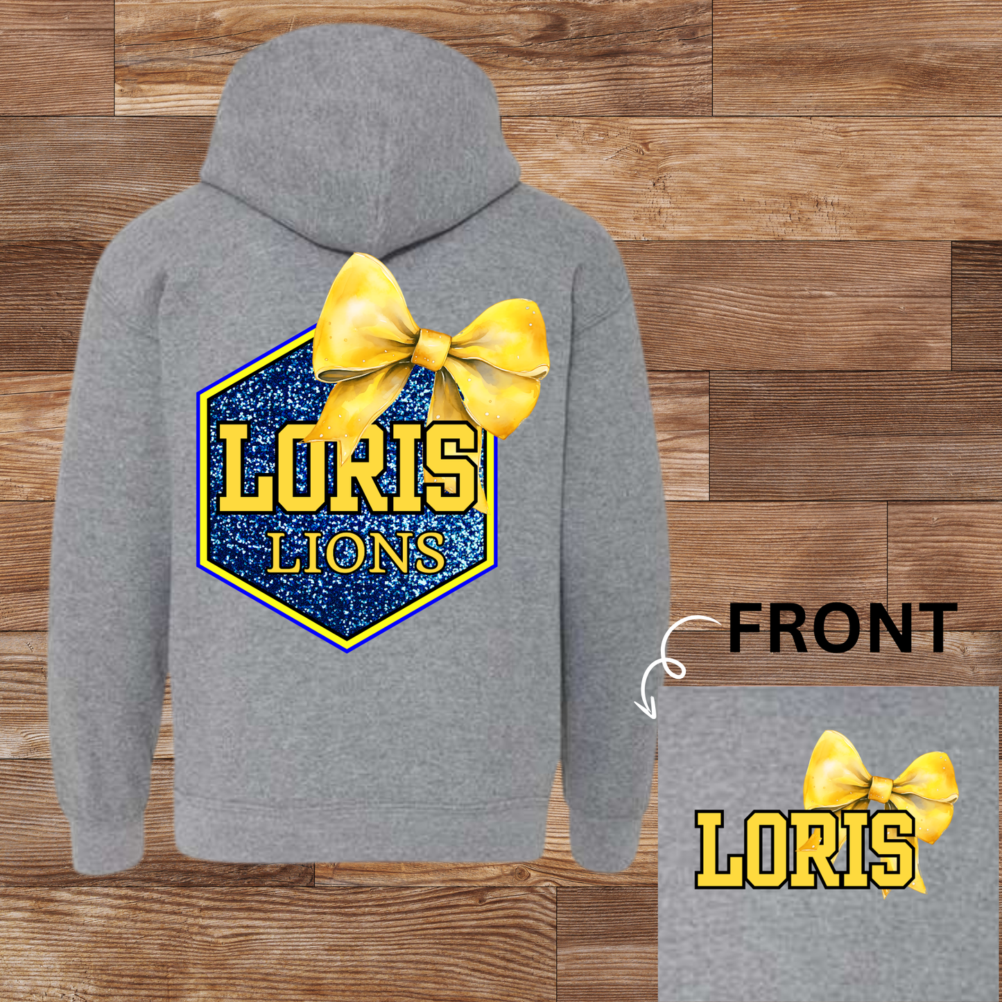 Loris Lions glitter bow