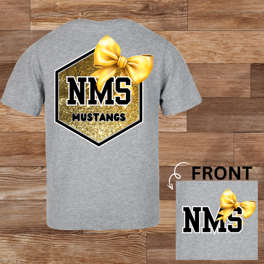 NMS Mustangs Glitter bow