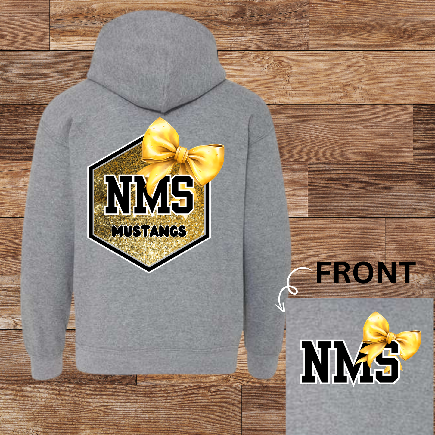 NMS Mustangs Glitter bow