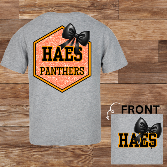 HAES Panthers Glitter Bow
