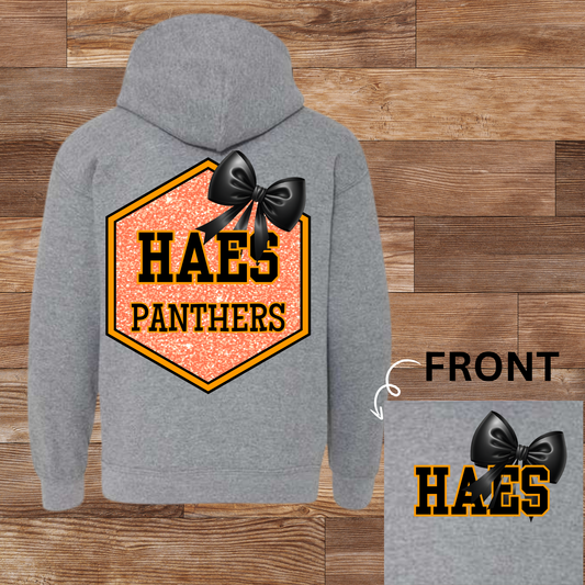 HAES Panthers Glitter Bow