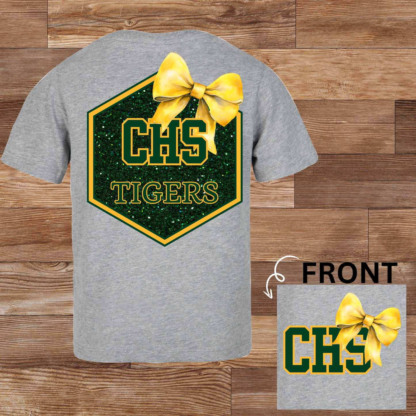 CHS Tigers Glitter Bow