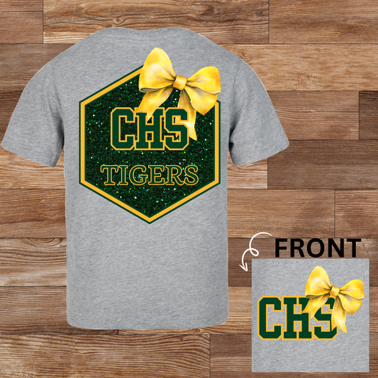 CHS Tigers Glitter Bow