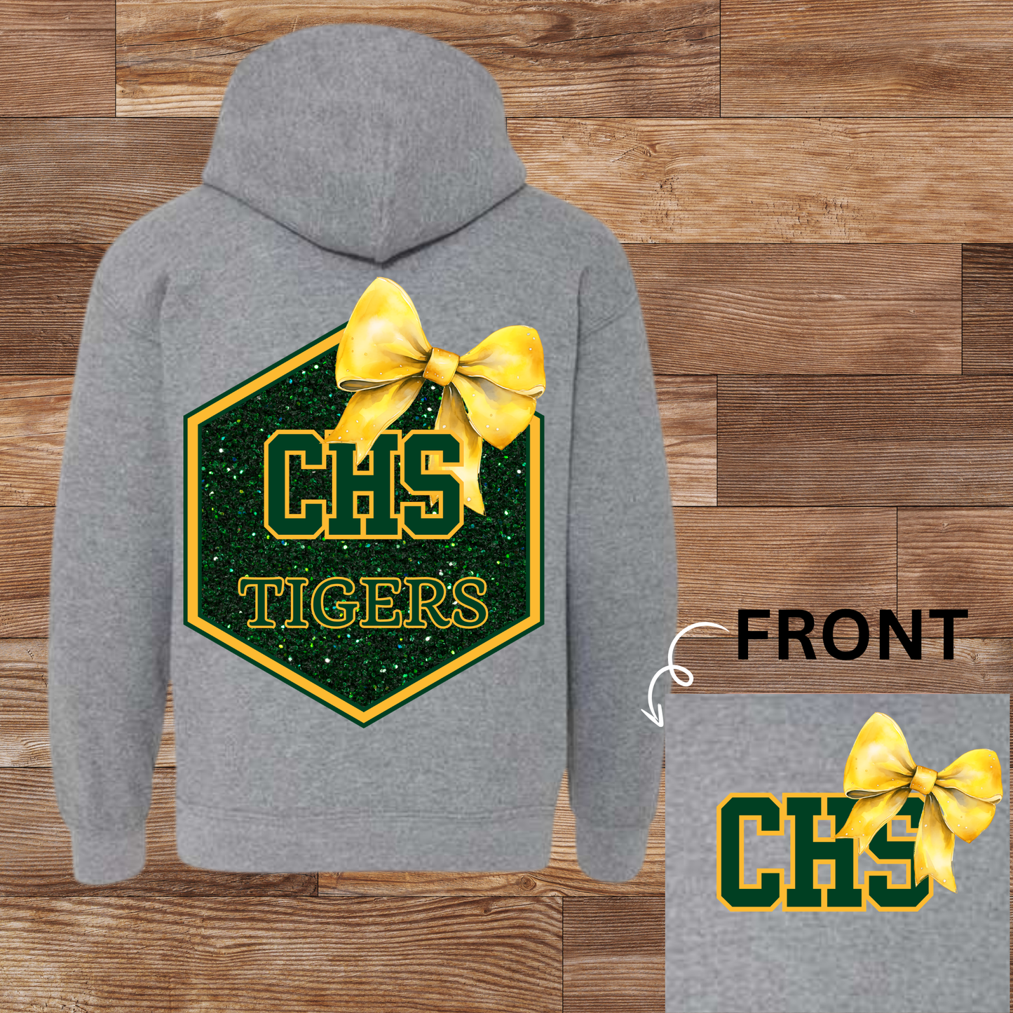 CHS Tigers Glitter Bow