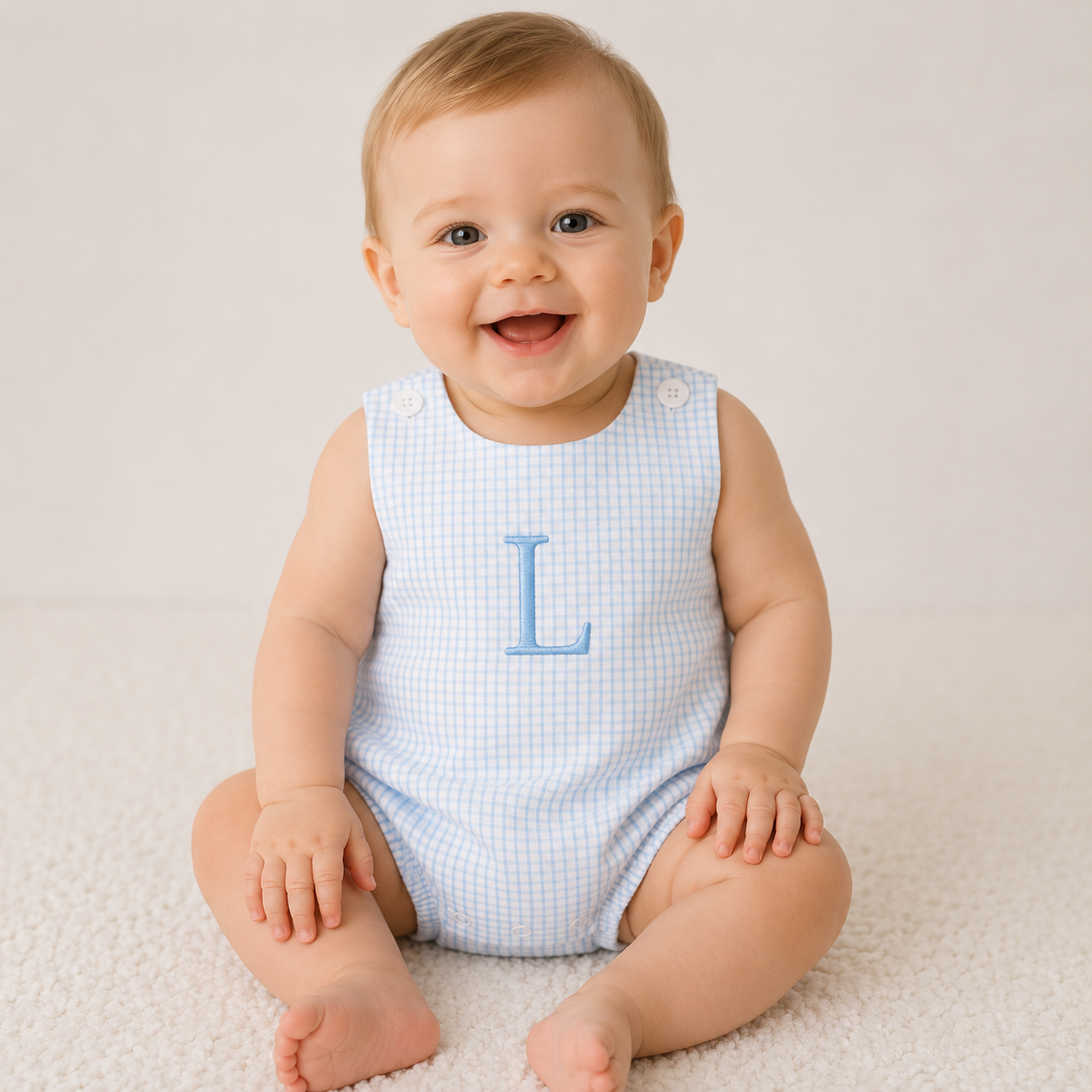 Gingham  Bubble Romper | Personalized Baby Bubble