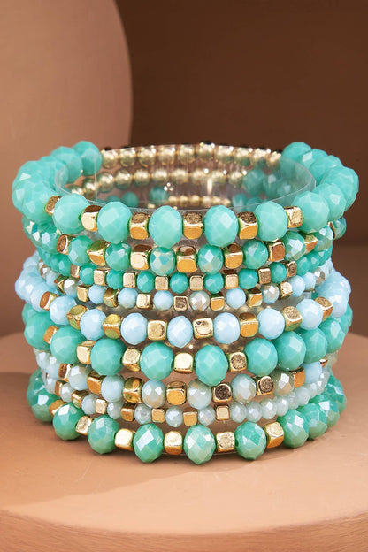 Colorful Stackable Beaded Stretch Bracelet