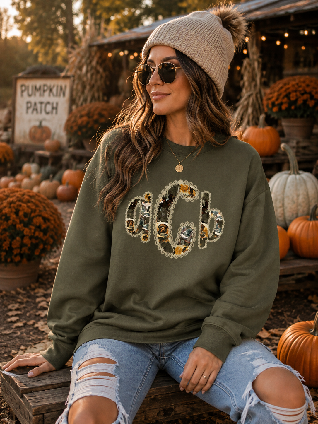 Hunting & Lace Monogram