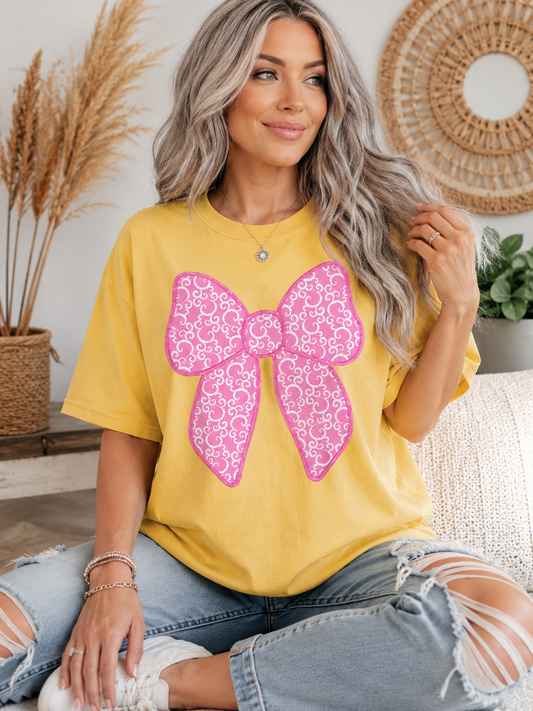 Pink Lace Bow