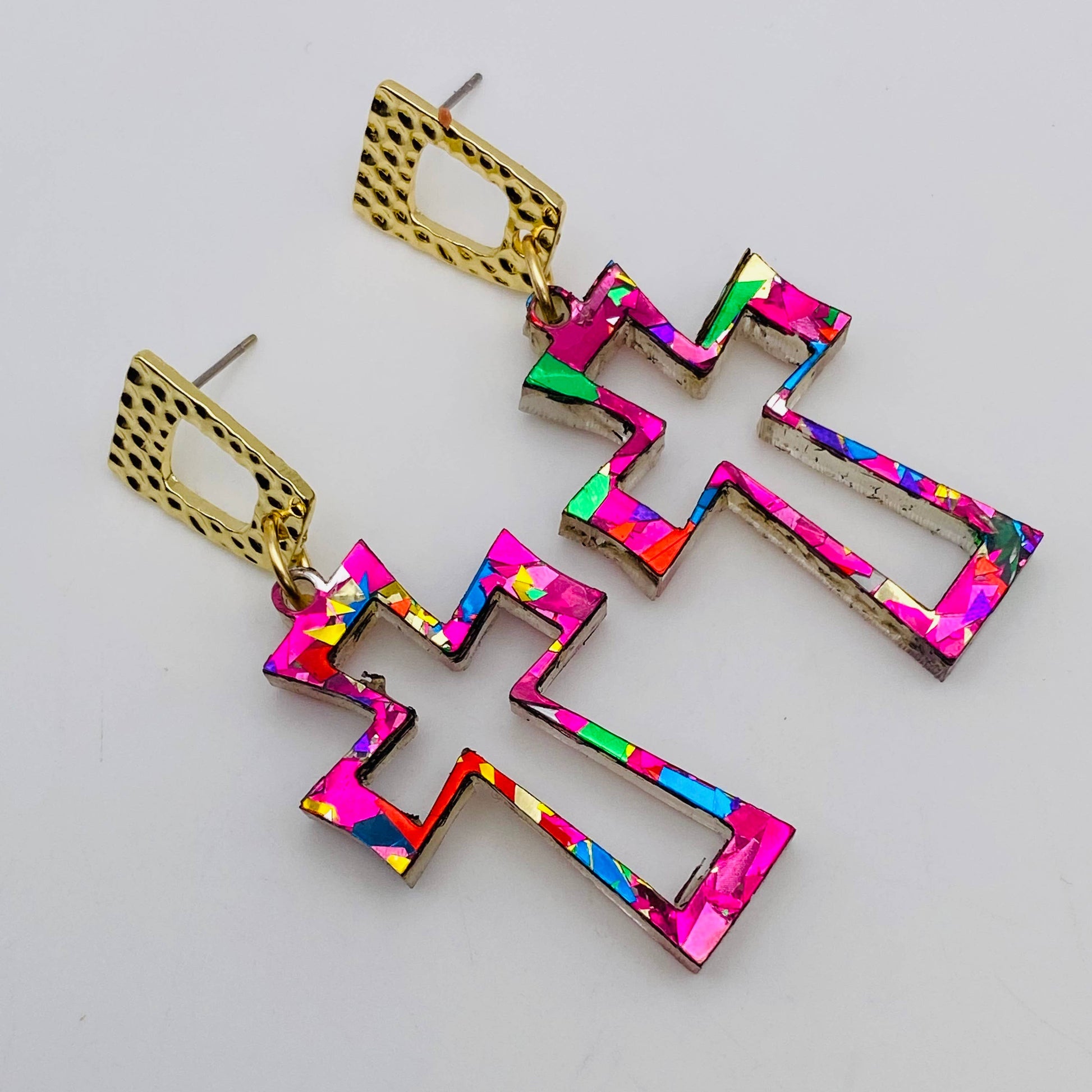 Crucifix Paparazzi Cross Acrylic Earrings