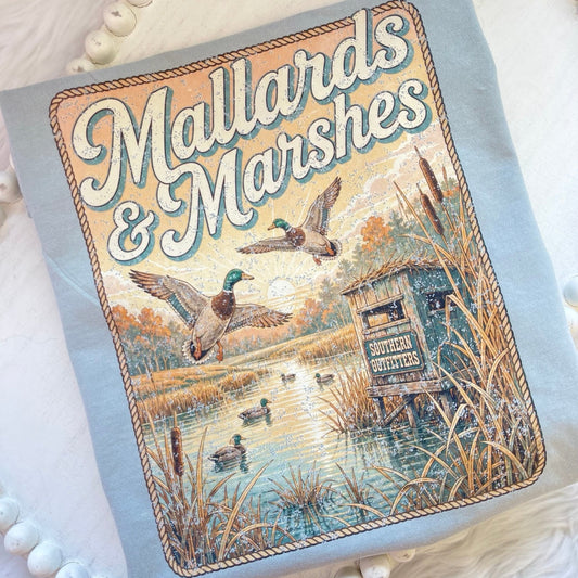Mallards & Marshes Duck Hunting Comfort Colors Tee | Southern Outfitters