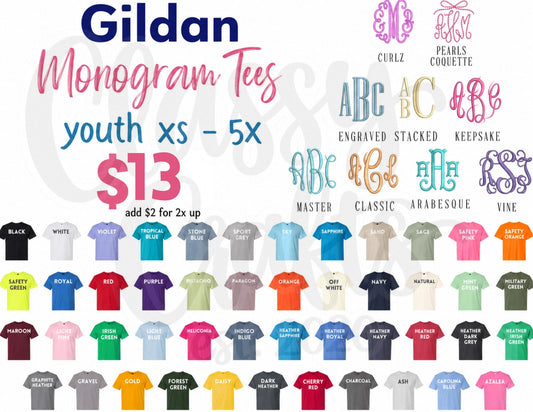 Gildan Monogram Tees