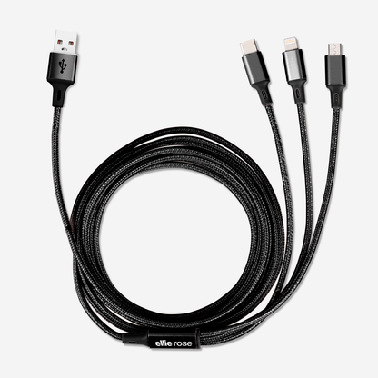 3-in-1 Stay Charged Cable 10 Ft