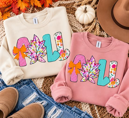 Patchwork Fall Bow Graphic