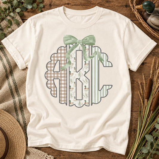 Preppy Mallard Gingham Custom Monogram