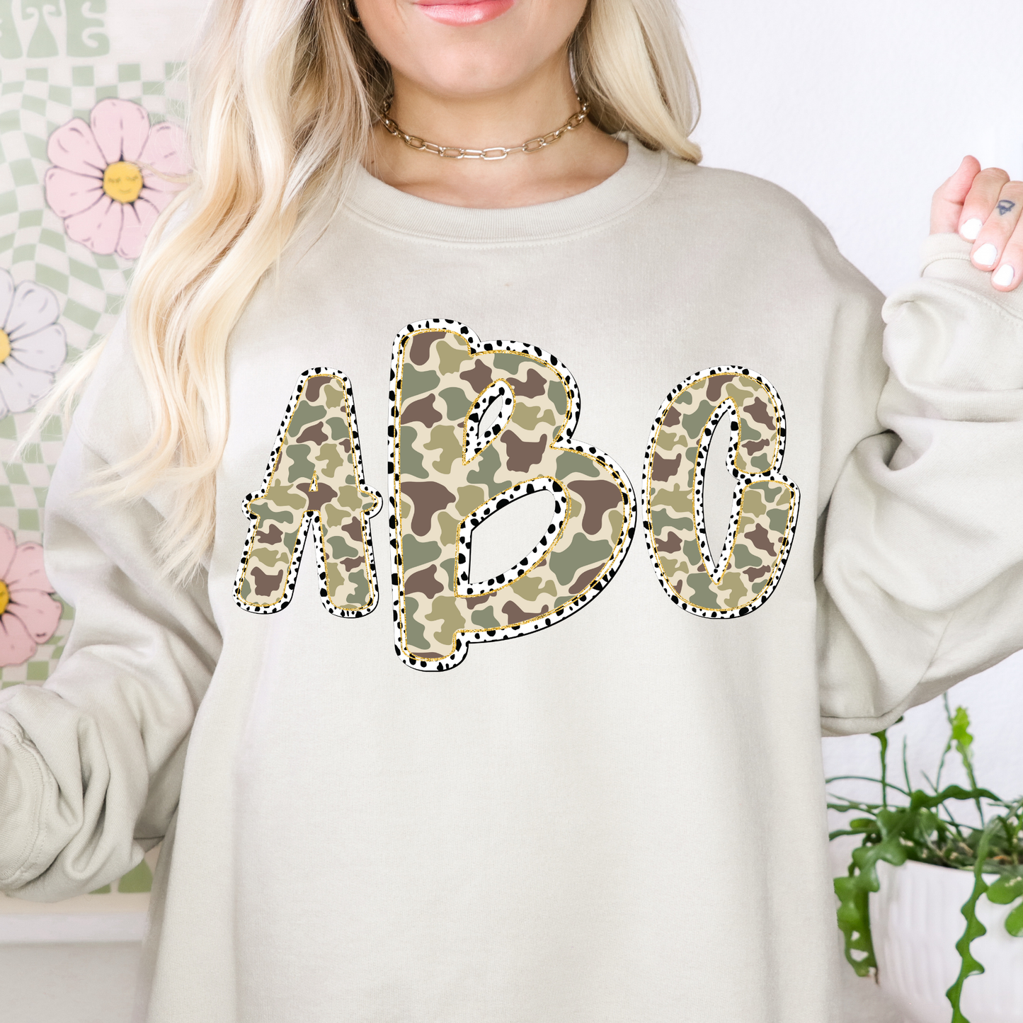 Dotted Camo Monogram
