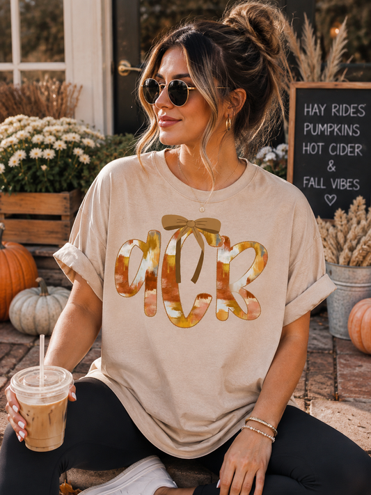 Fall Brushstroke Colors Monogram