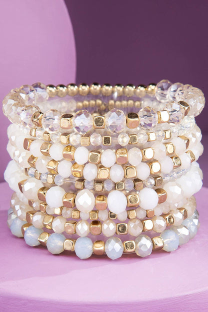 Colorful Stackable Beaded Stretch Bracelet