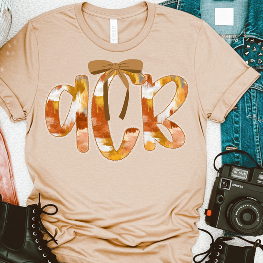 Fall Brushstroke Colors Monogram