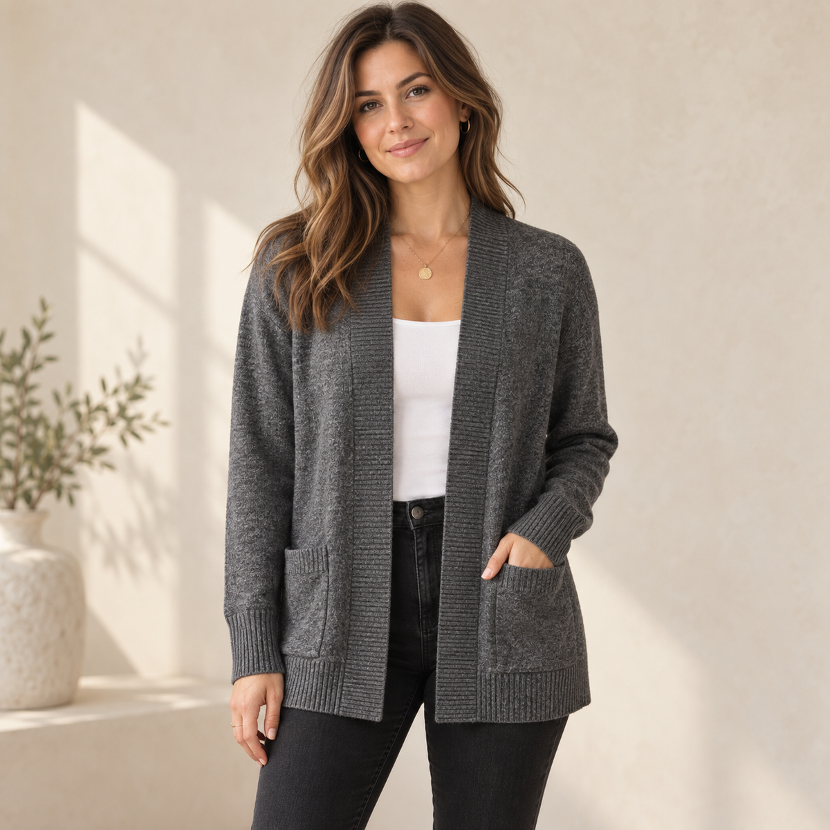 The Everyday Melange Pocket Cardigan