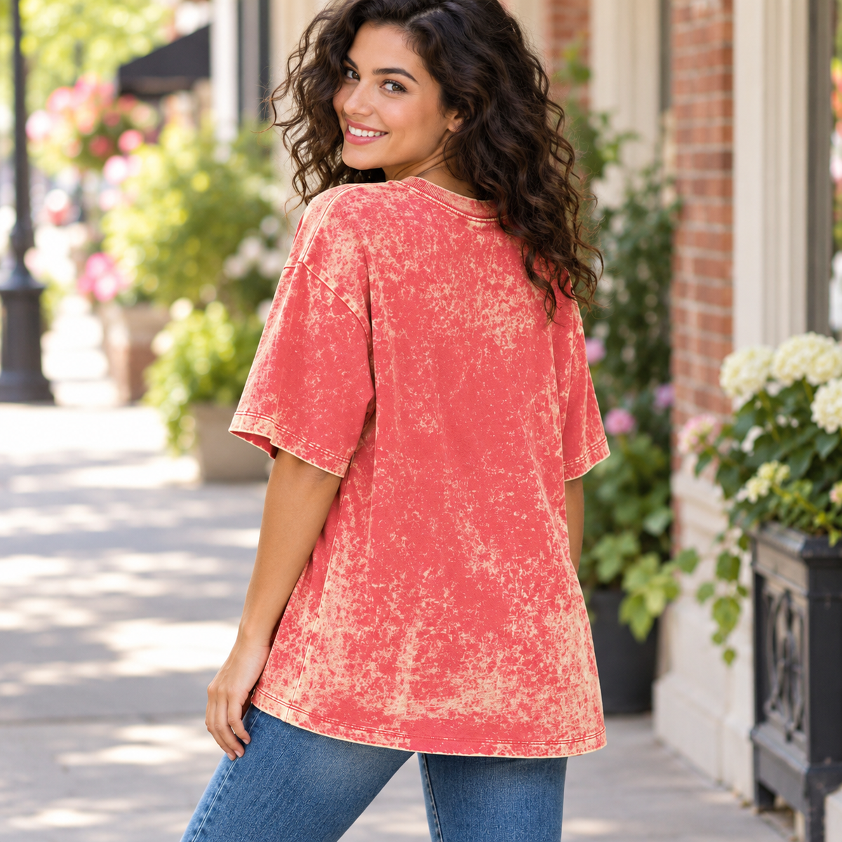 Washed Oversized Short Sleeve Tee | Zenana