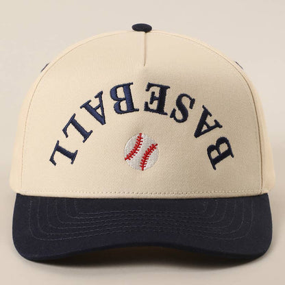 Baseball Upside Down Lettering Trucker Hat