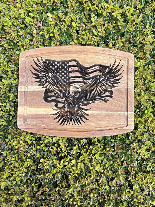 Engraved Eagle & Flag Board