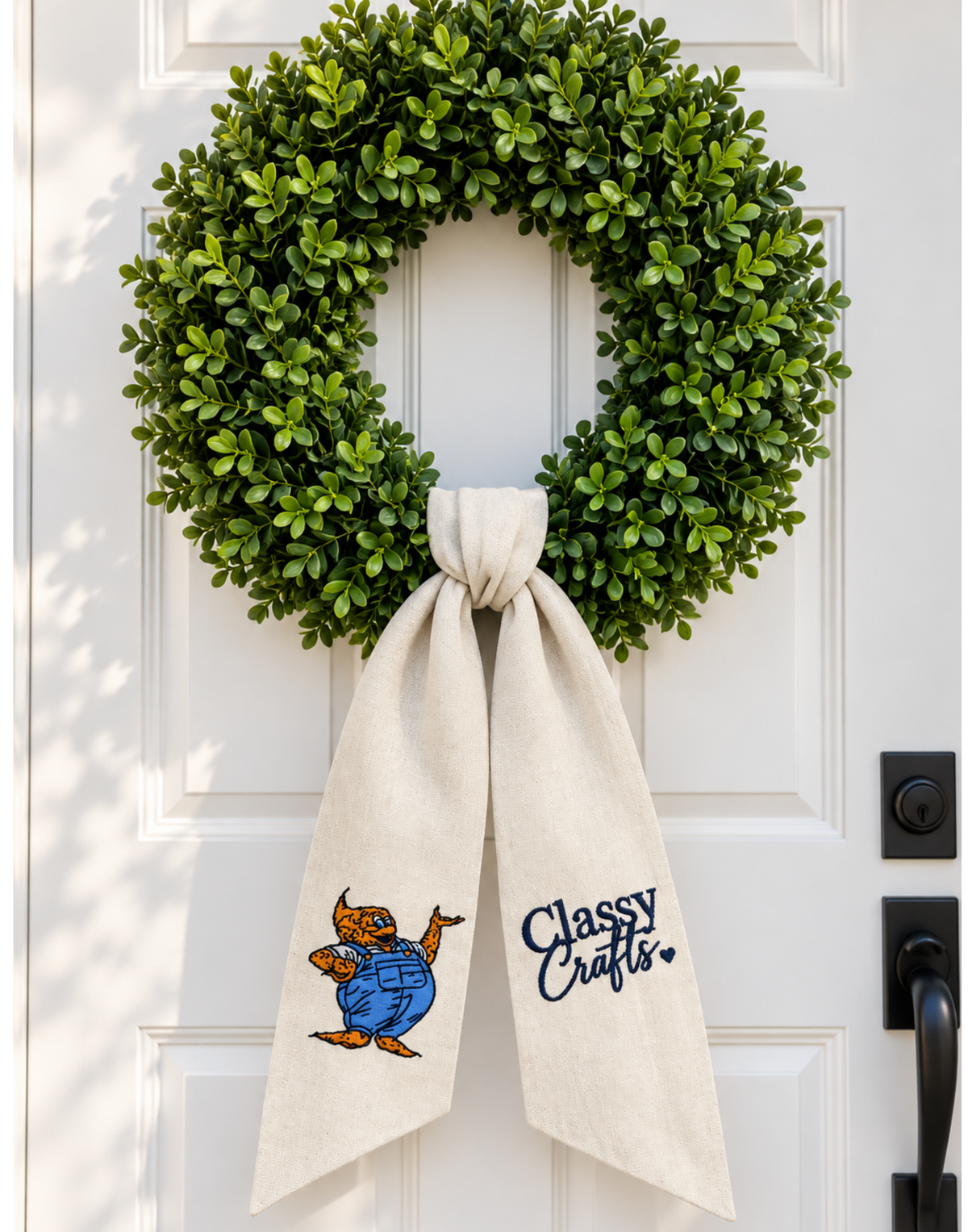 Yam Man Personalized Embroidered Wreath Sash