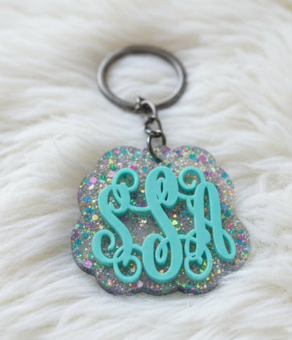 Acrylic Monograms Keychains