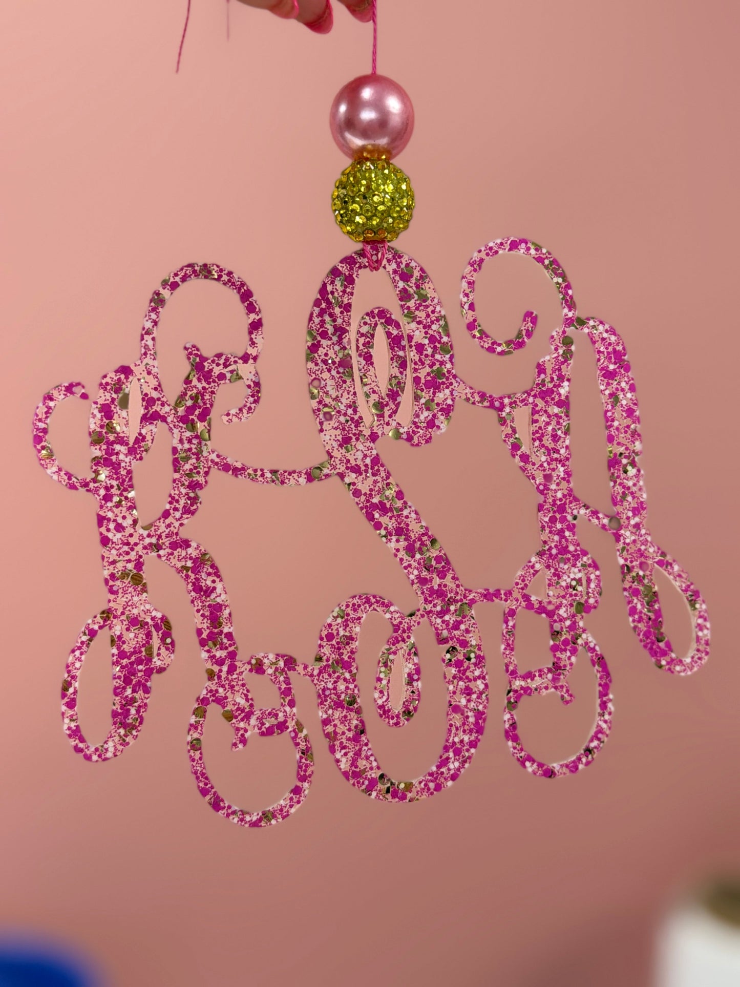 Car Charms Acrylic Monograms
