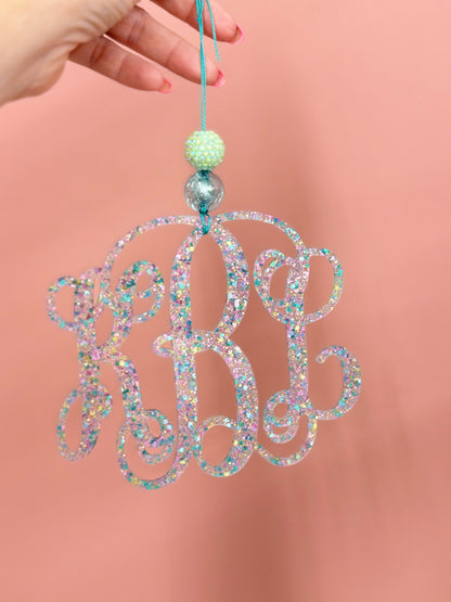 Car Charms Acrylic Monograms
