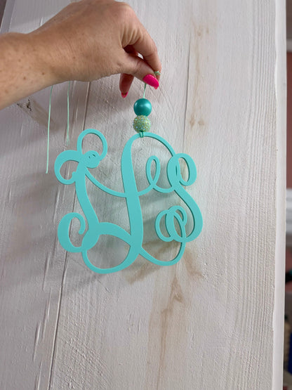 Car Charms Acrylic Monograms