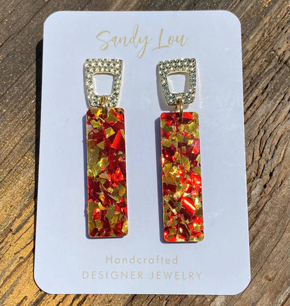 Confetti Glam Dangle Sticks Earrings