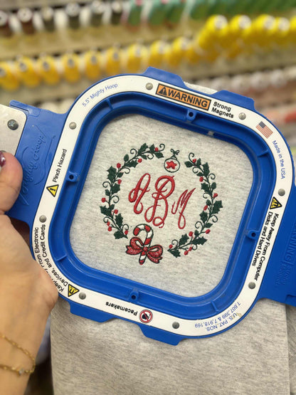Christmas Monogram Embroidered Apparel