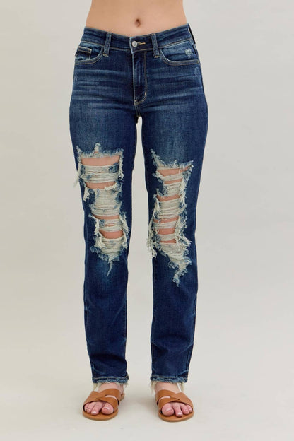 Wreckless Babe Straight Judy Blue Jeans
