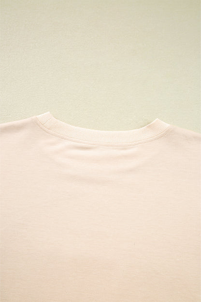 Simply Bloom cream floral applique oversized sweatshirt