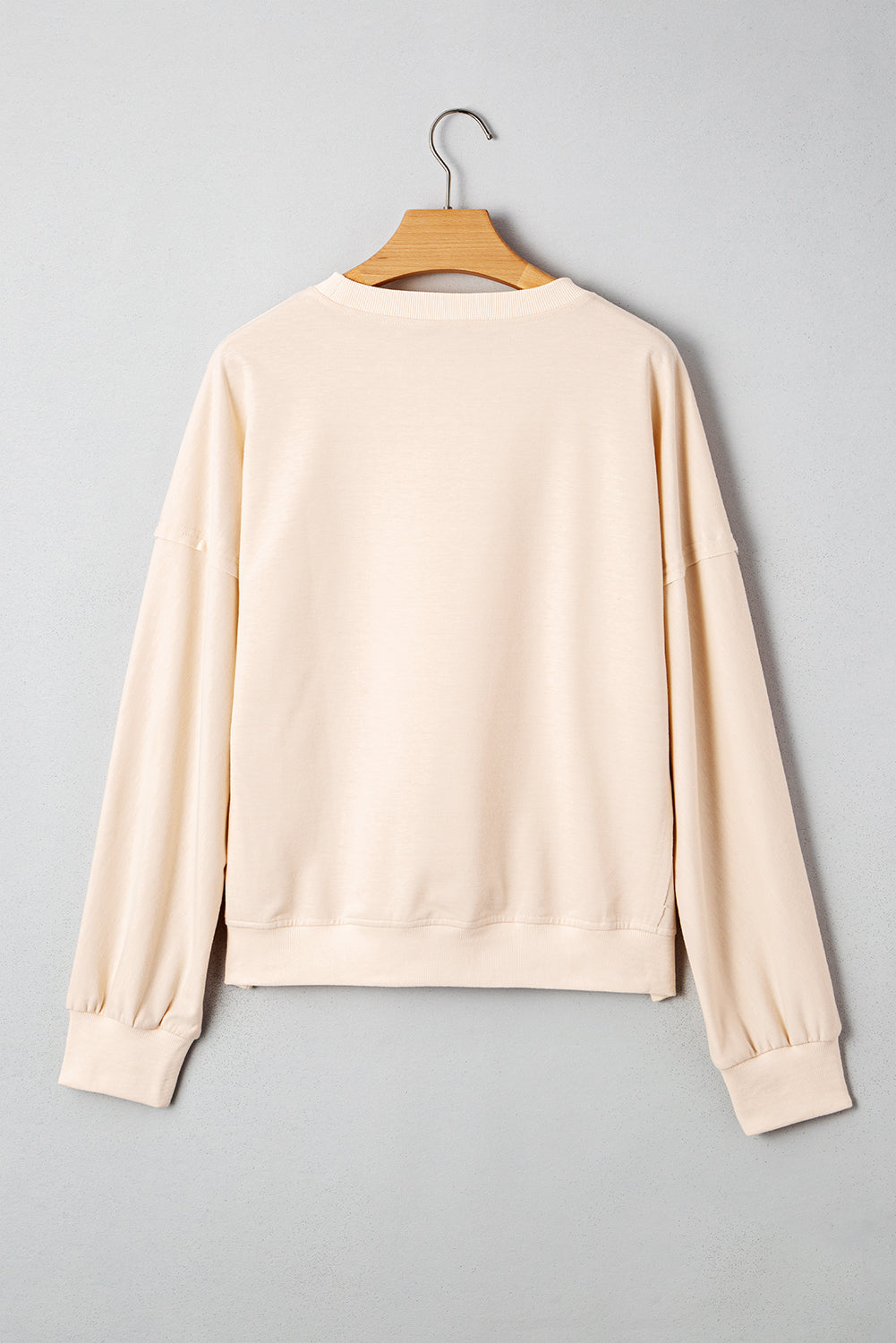 Simply Bloom cream floral applique oversized sweatshirt