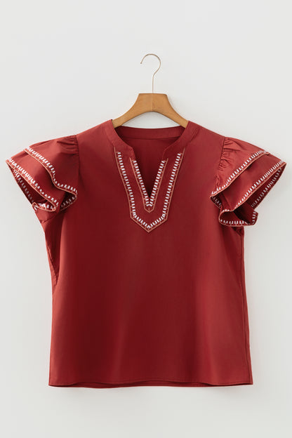 Sweet Southern Charm ruffle sleeve blouse