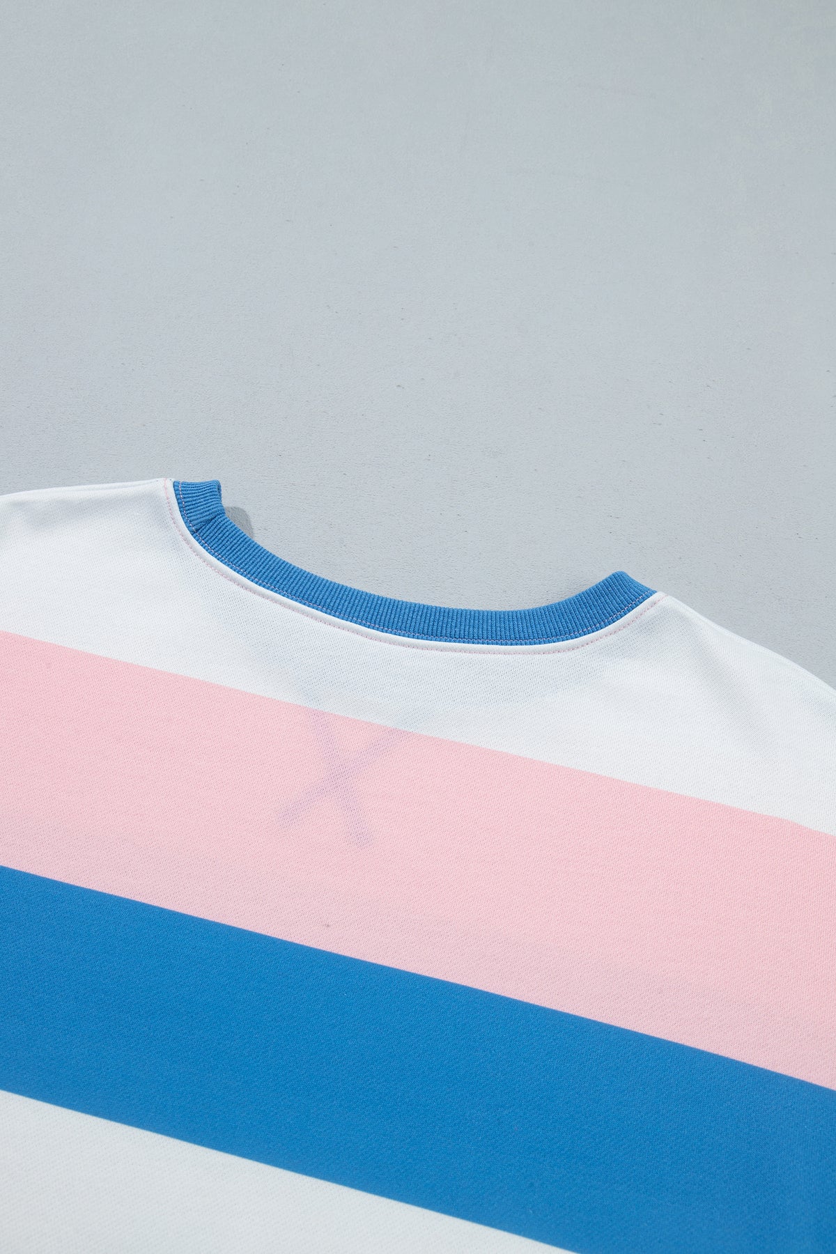 Pretty in Pastels oversized striped color block sweatshirt