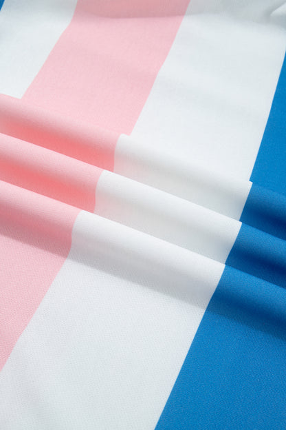 Pretty in Pastels oversized striped color block sweatshirt